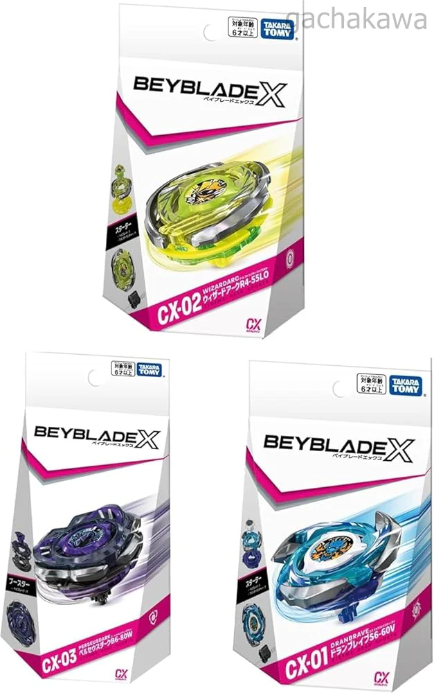Pre Beyblade X CX-01 CX-02 CX-03 Booster Starter Set of 3 Takara Tomy JAPAN NEW - Image 13