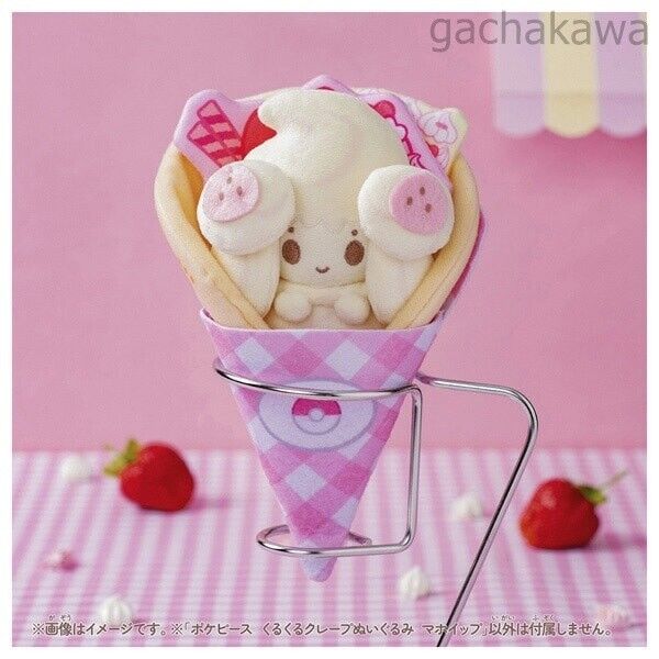 PSL Pokemon TAKARA TOMY Poke Peace  Alcremie Kuru Kuru Crepe stuffed toy - Image 4
